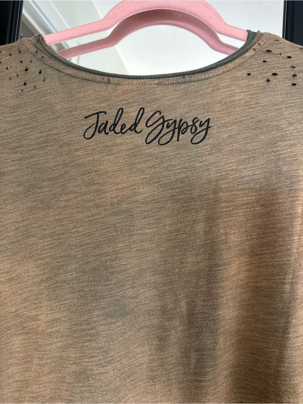 Olive Graphic Short-Sleeve Tee with Vintage Print - Picture 5 of 12